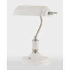 NL70039 Barnie Table Lamp 1 Light With Toggle Switch Satin Nickel/Sand White