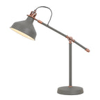 NL70059 Barnie Adjustable Table Lamp Sand Grey/Copper/White