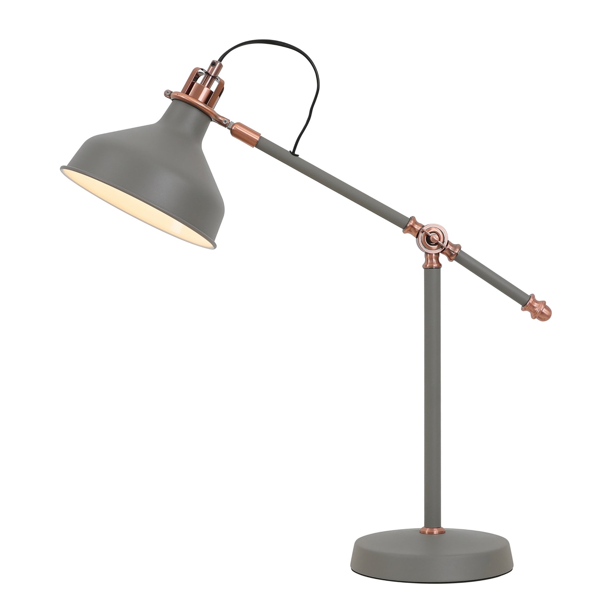 Barnie Adjustable Table  Lamp Sand Grey/Copper/White