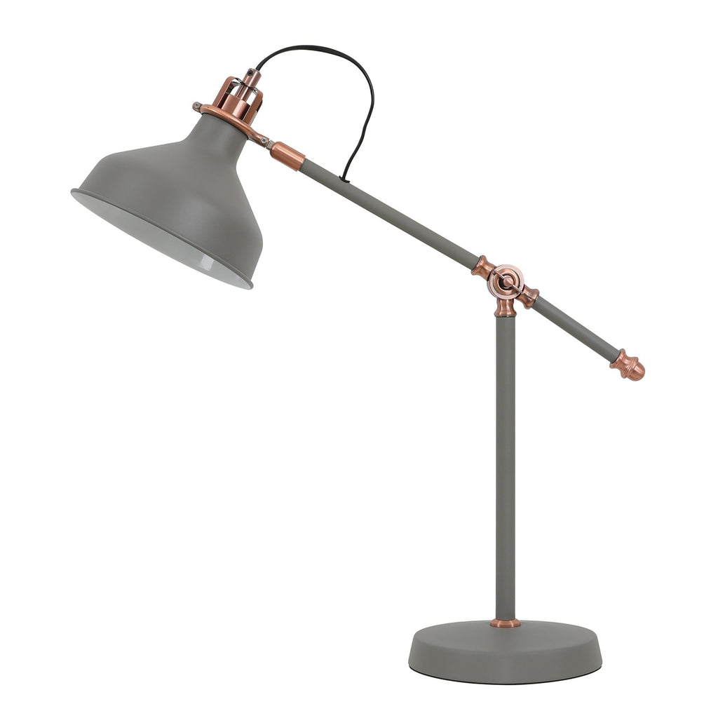 NL70059 Barnie Adjustable Table Lamp Sand Grey/Copper/White