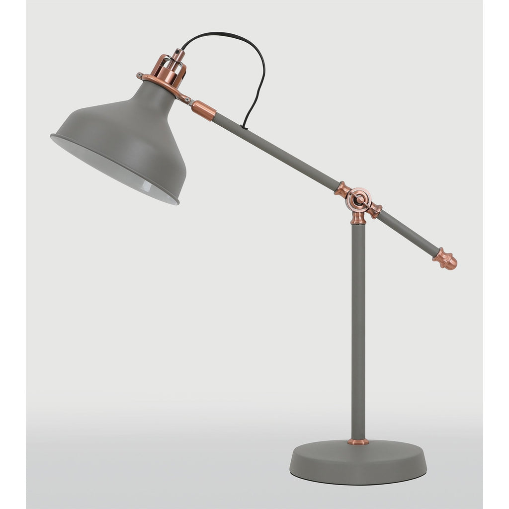 NL70059 Barnie Adjustable Table Lamp Sand Grey/Copper/White