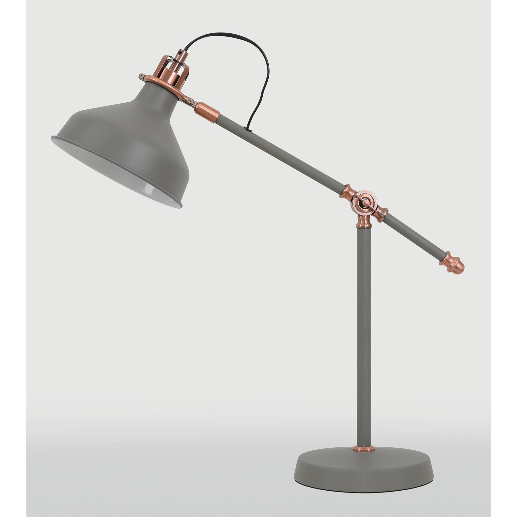 Barnie Adjustable Table  Lamp Sand Grey/Copper/White