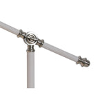NL70069 Barnie Adjustable Table Lamp Sand White/Satin Nickel/White