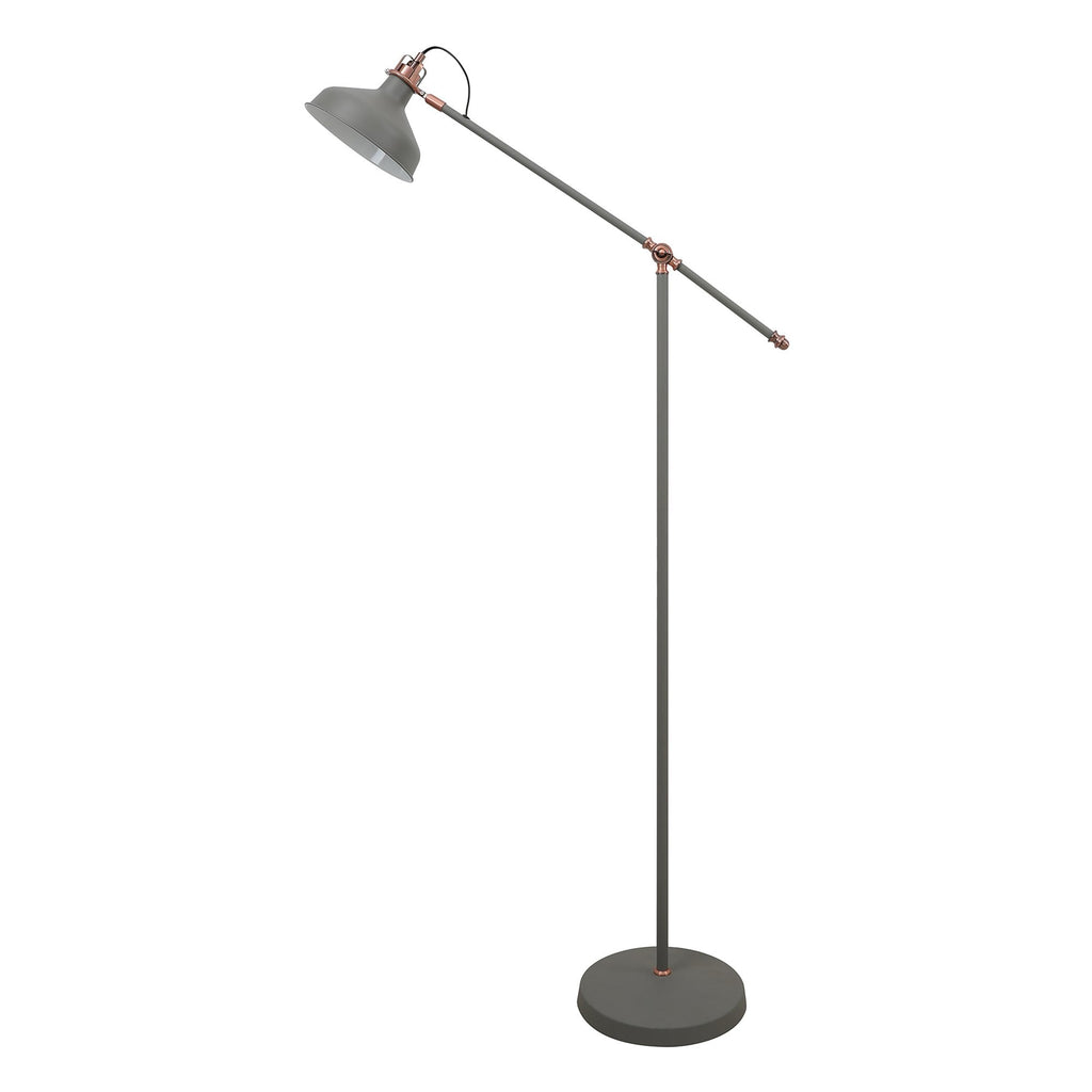 NL70089 Barnie Adjustable Floor Lamp Sand Grey/Copper/White