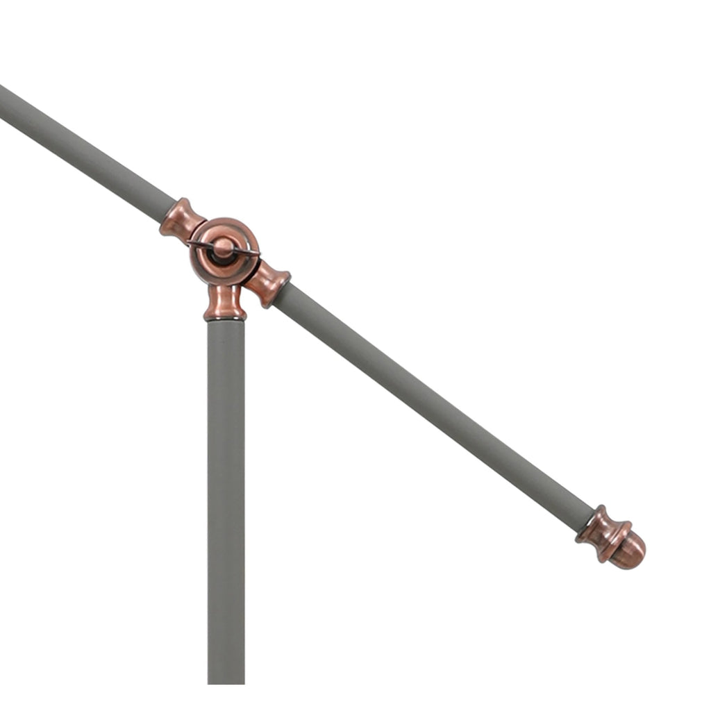 NL70089 Barnie Adjustable Floor Lamp Sand Grey/Copper/White