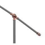 NL70089 Barnie Adjustable Floor Lamp Sand Grey/Copper/White