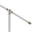 NL70099 Barnie Adjustable Floor Lamp Sand White/Satin Nickel/White