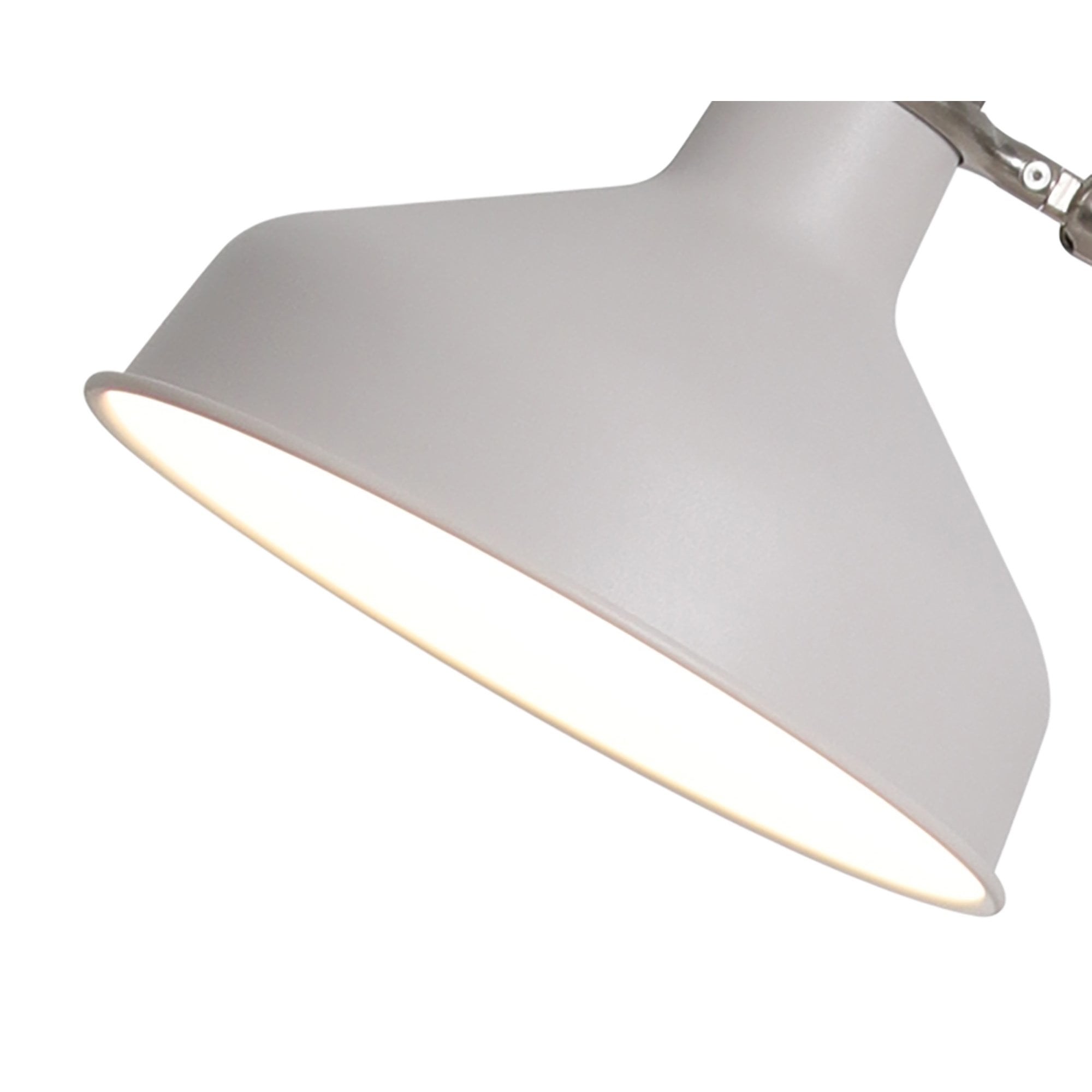 NL70099 Barnie Adjustable Floor Lamp Sand White/Satin Nickel/White