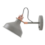 NL70119 Barnie Adjustable Wall Lamp Switched Sand Grey/Copper/White