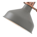 NL70119 Barnie Adjustable Wall Lamp Switched Sand Grey/Copper/White