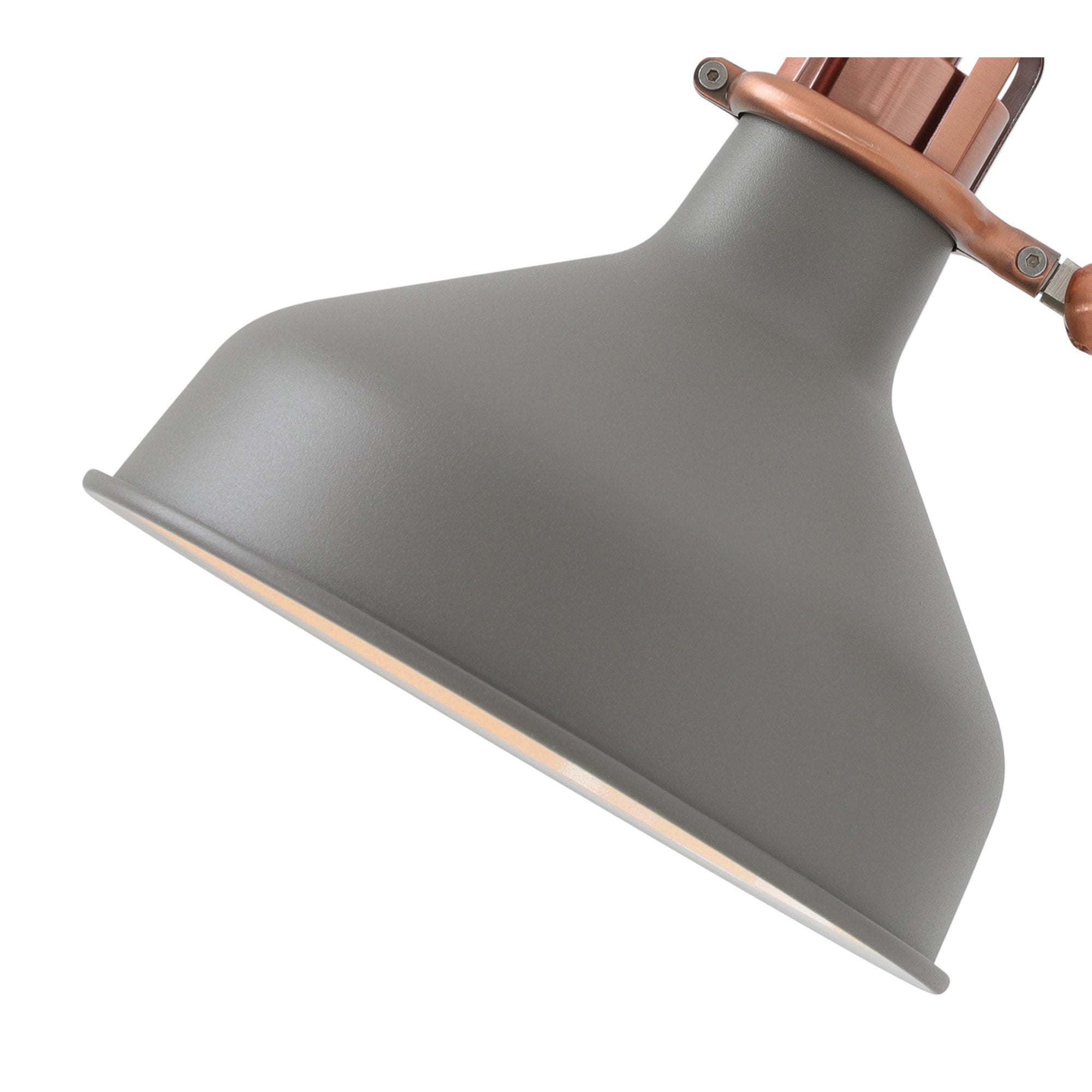 NL70119 Barnie Adjustable Wall Lamp Switched Sand Grey/Copper/White
