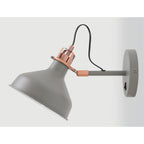NL70119 Barnie Adjustable Wall Lamp Switched Sand Grey/Copper/White