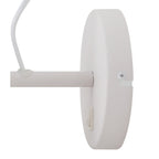 NL70129 Barnie Adjustable Wall Lamp Switched Sand White/Satin Nickel/White