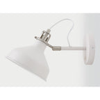 NL70129 Barnie Adjustable Wall Lamp Switched Sand White/Satin Nickel/White