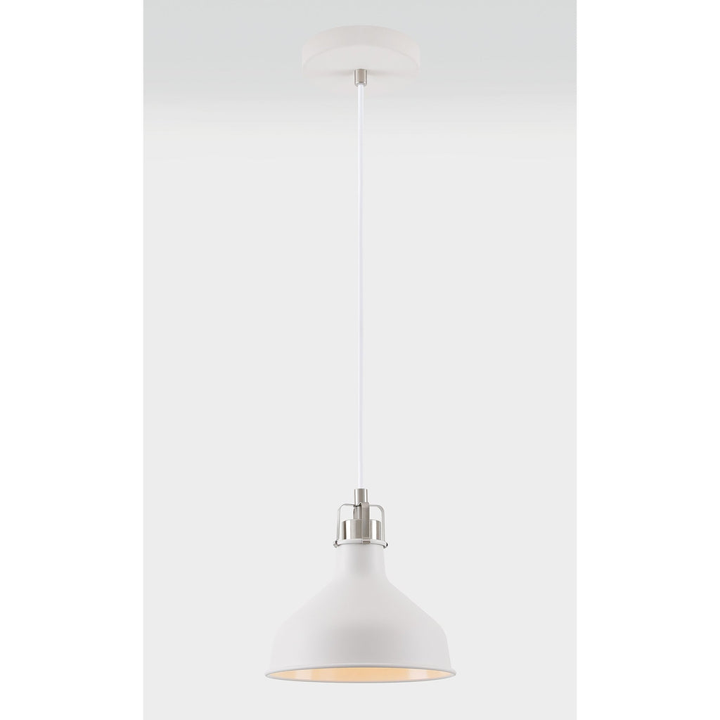 NL70159 Barnie Small Pendant Sand White/Satin Nickel/White