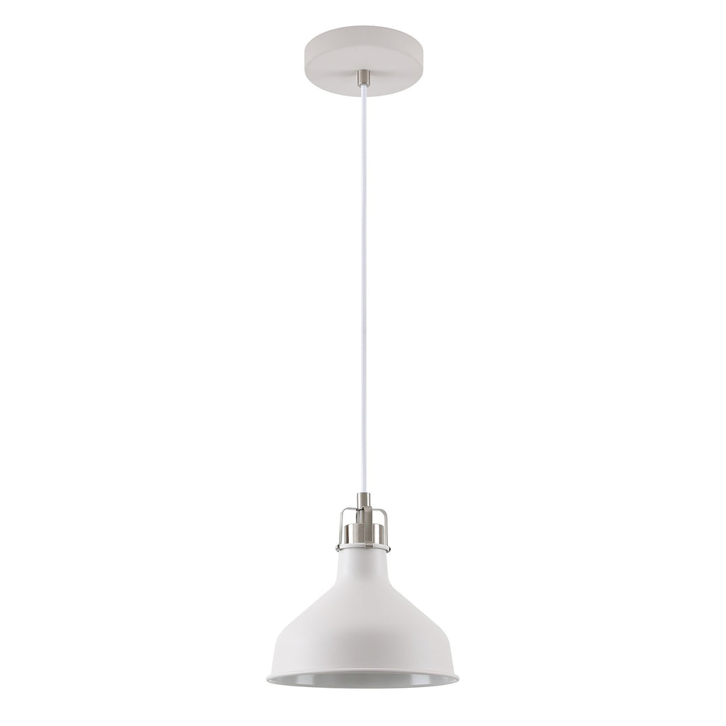 NL70159 Barnie Small Pendant Sand White/Satin Nickel/White