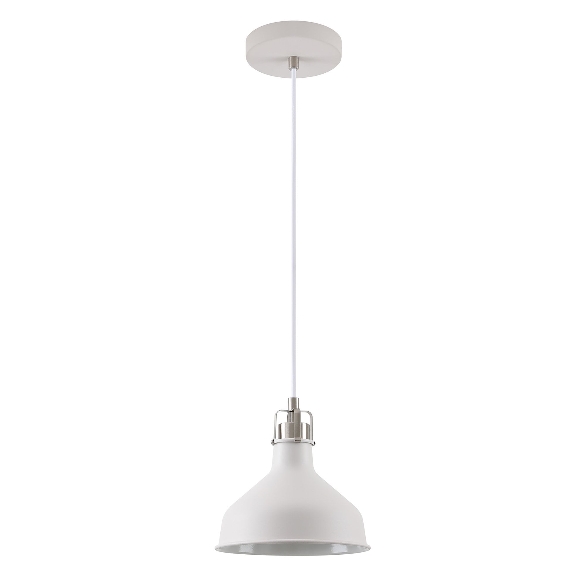 NL70159 Barnie Small Pendant Sand White/Satin Nickel/White