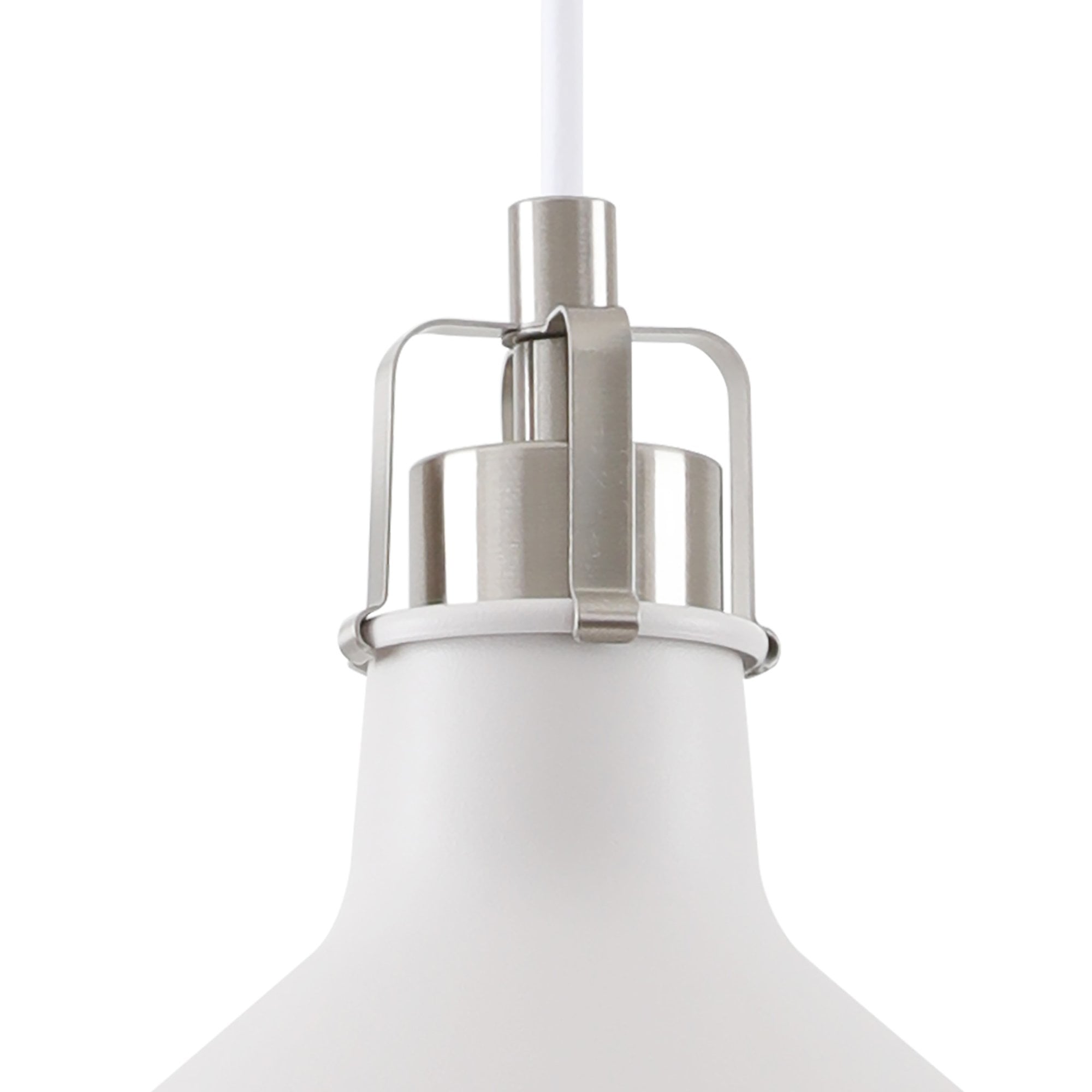 NL70159 Barnie Small Pendant Sand White/Satin Nickel/White