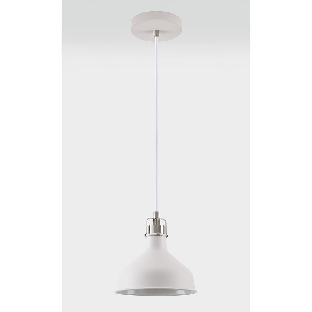 NL70159 Barnie Small Pendant Sand White/Satin Nickel/White