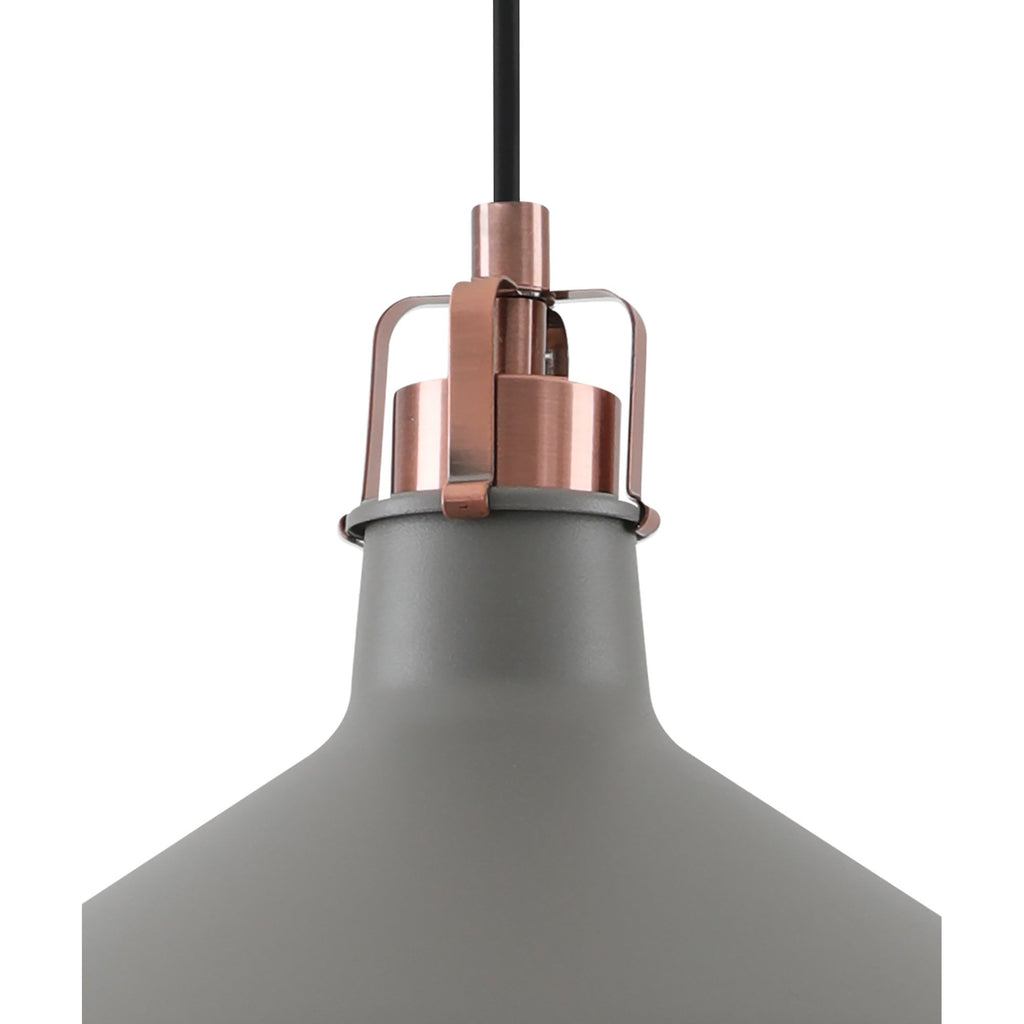NL70179 Barnie Medium Pendant Sand Grey/Copper/White