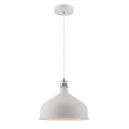 NL70189 Barnie Medium Pendant Sand White/Satin Nickel/White