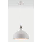 NL70189 Barnie Medium Pendant Sand White/Satin Nickel/White