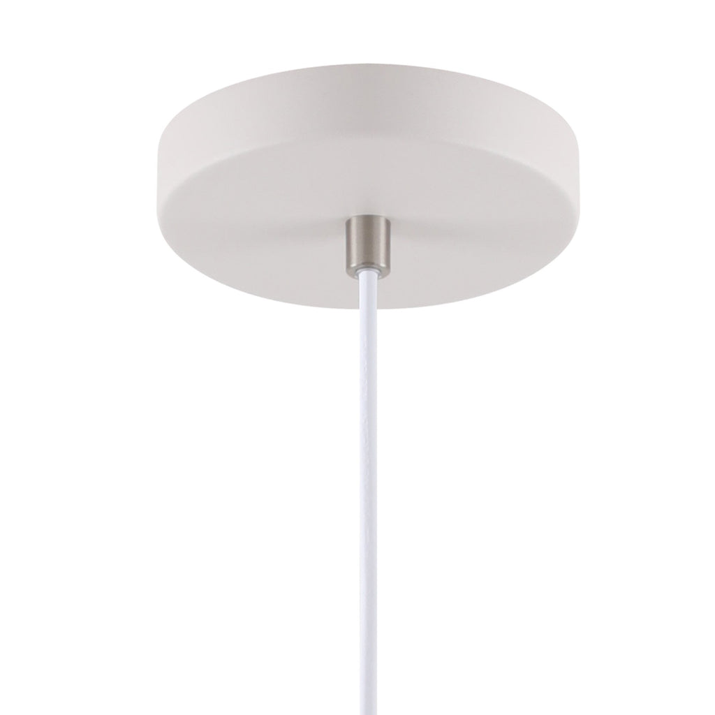 NL70189 Barnie Medium Pendant Sand White/Satin Nickel/White