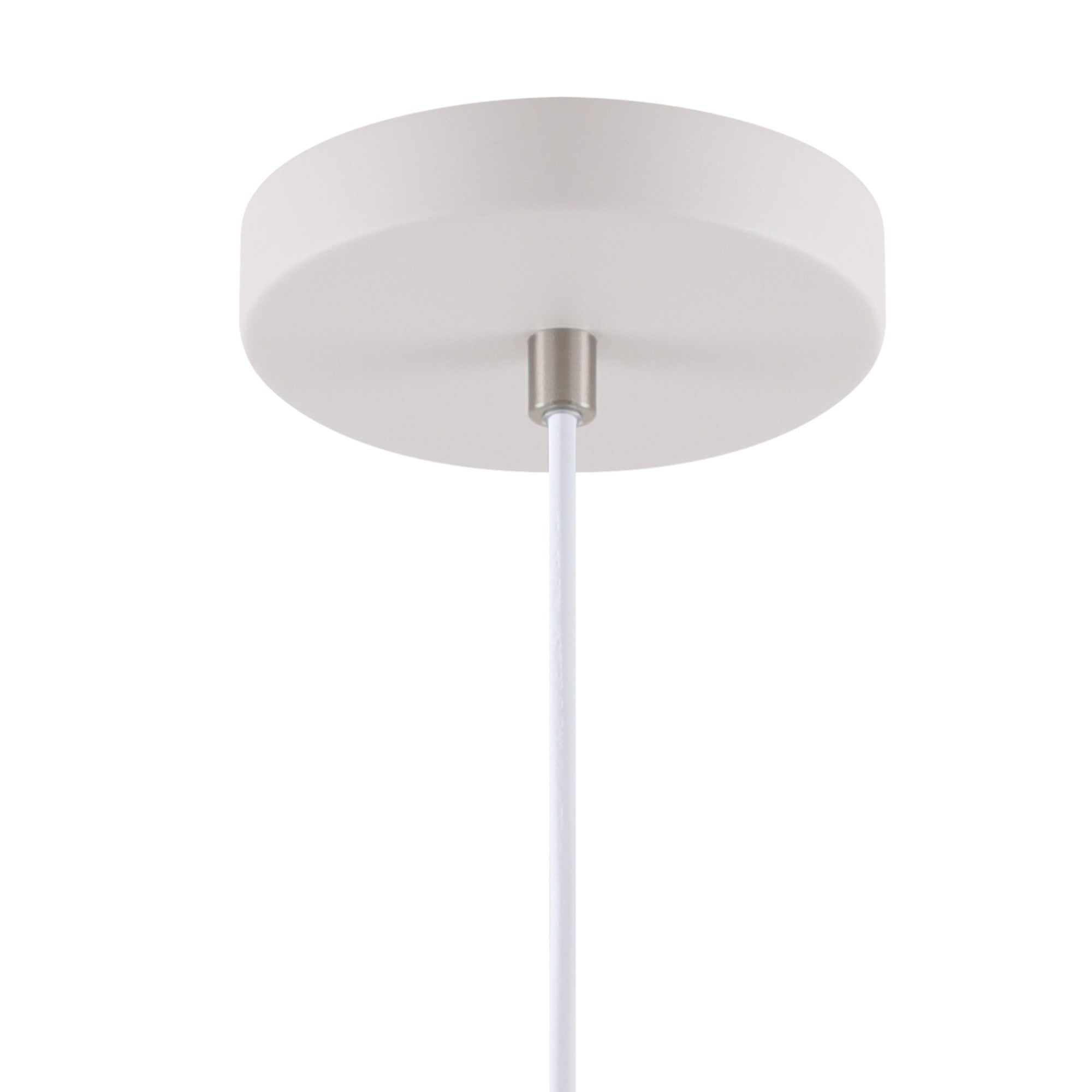 NL70189 Barnie Medium Pendant Sand White/Satin Nickel/White