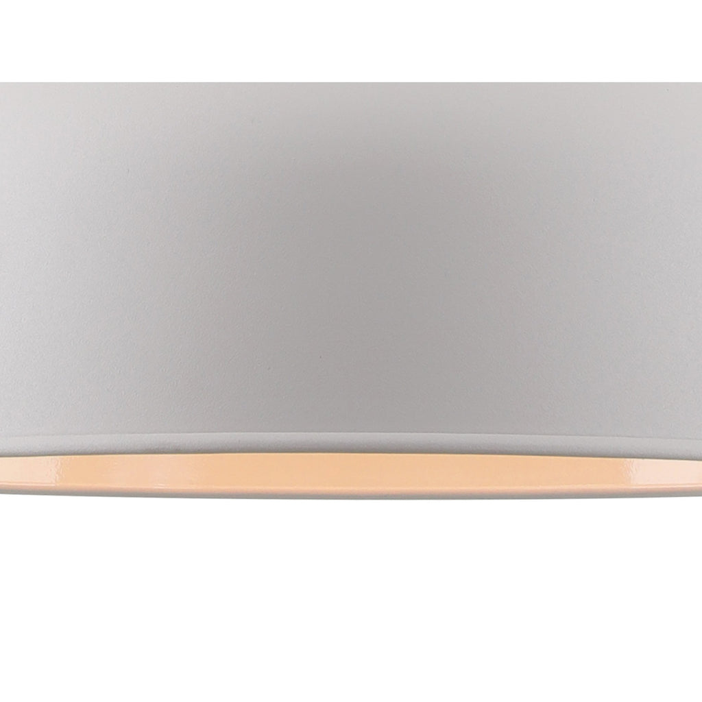 NL70189 Barnie Medium Pendant Sand White/Satin Nickel/White