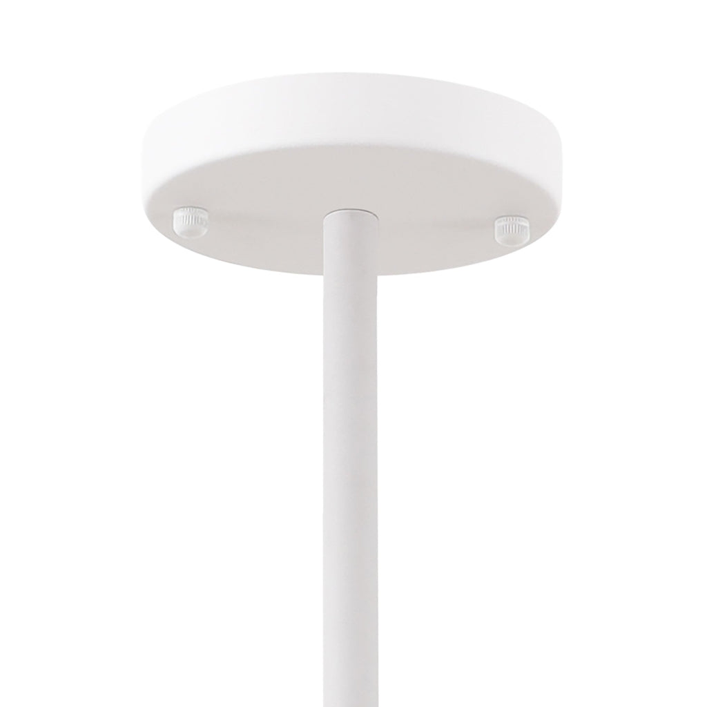 NL70219 Barnie Telescopic 5 Light Pendant Sand White/Satin Nickel/White