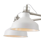 NL70219 Barnie Telescopic 5 Light Pendant Sand White/Satin Nickel/White