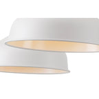 NL70219 Barnie Telescopic 5 Light Pendant Sand White/Satin Nickel/White