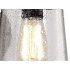 NL71969 Brad Outdoor Wall Lamp Black/Gold With Seeded Clear Glass