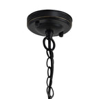 NL71979 Brad Outdoor Pendant Black/Gold With Seeded Clear Glass