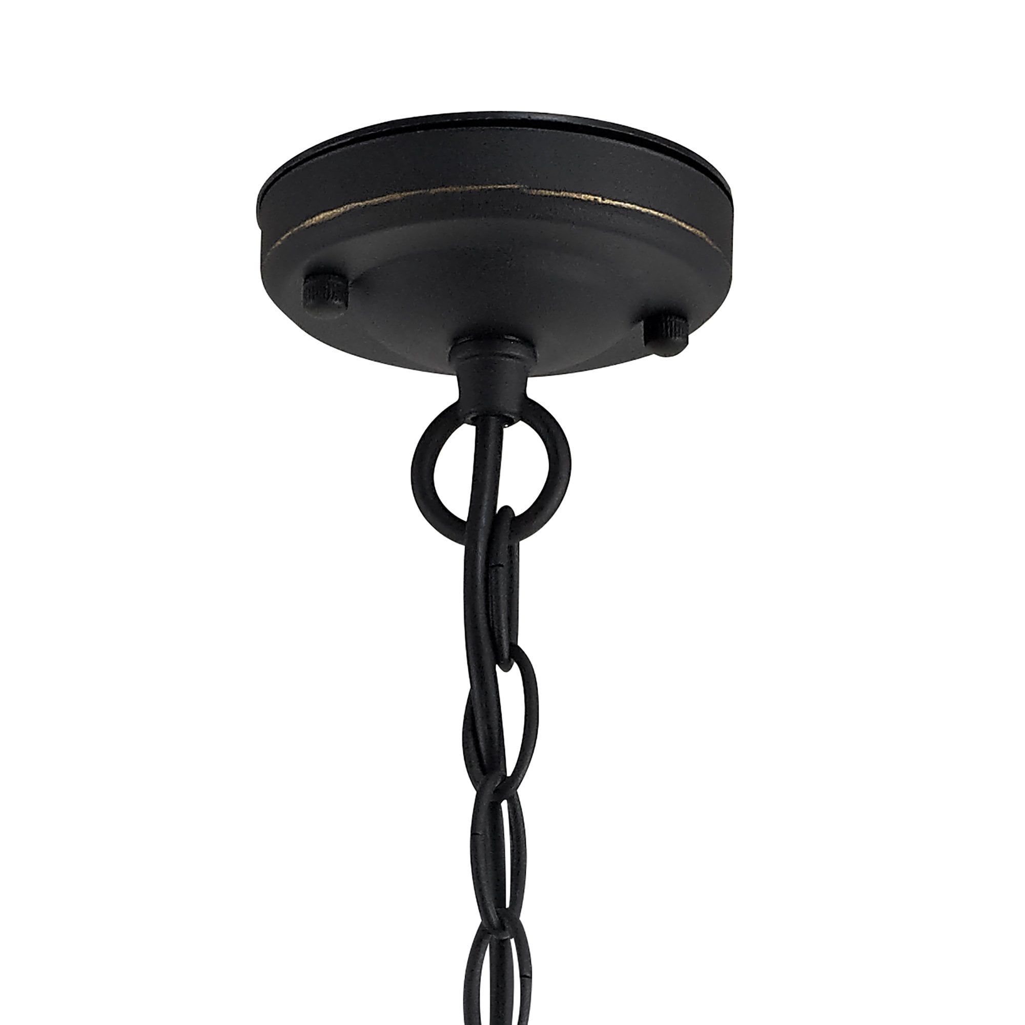 NL73149 Bosun Outdoor Pendant Black/Gold With Seeded Clear Glass