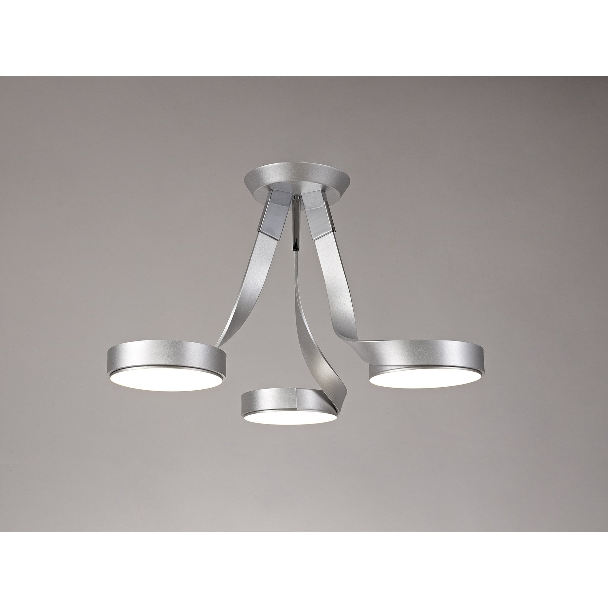 NL70499 Candy 3 Light Semi Ceiling LED Silver/Polished Chrome