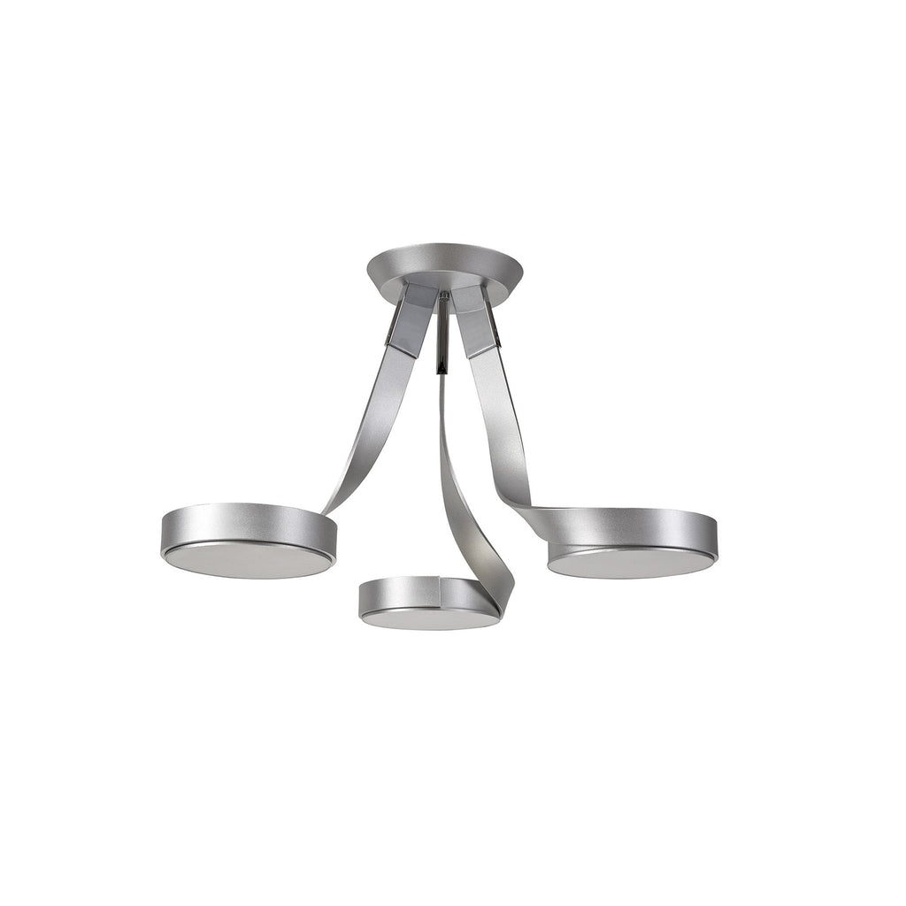 NL70499 Candy 3 Light Semi Ceiling LED Silver/Polished Chrome