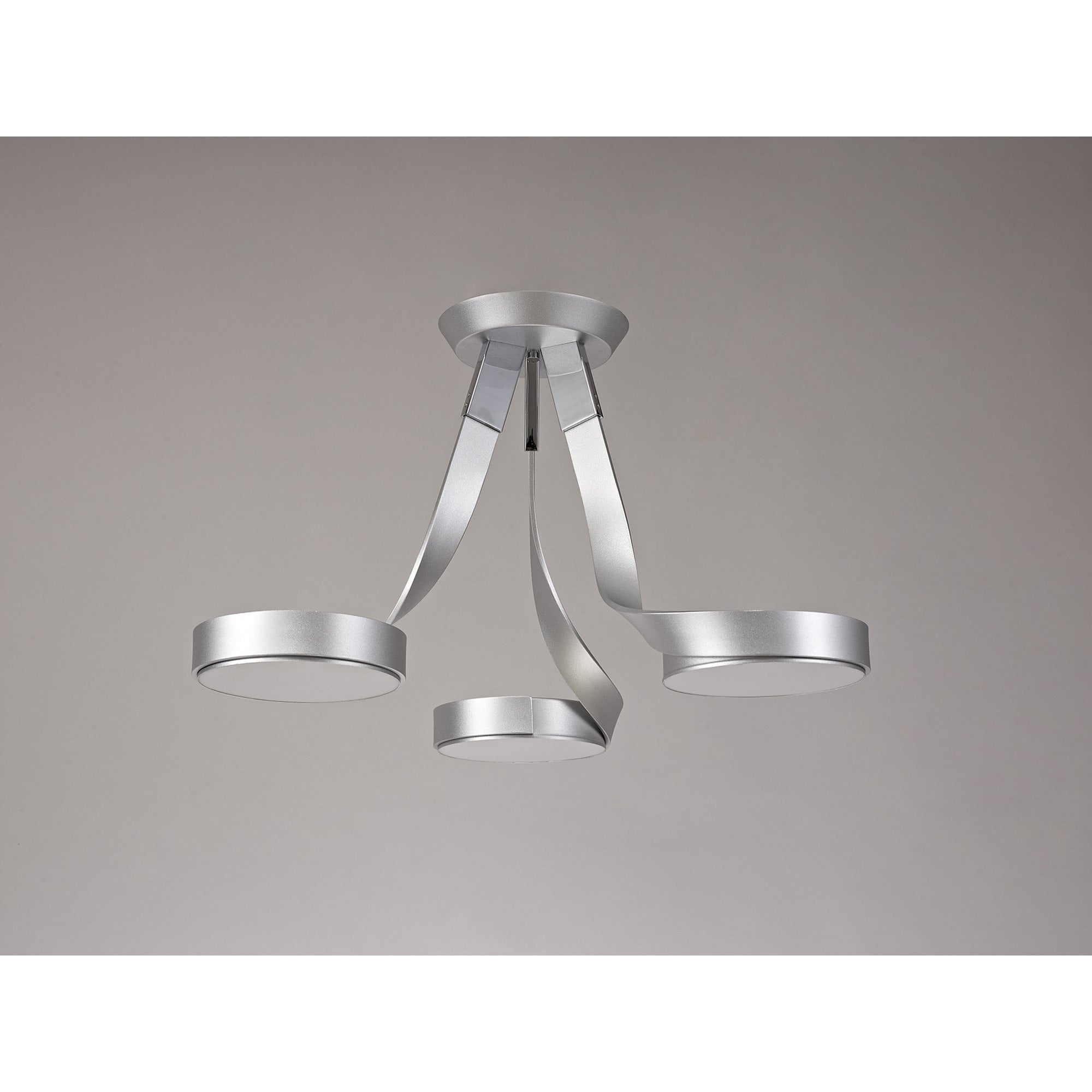 NL70499 Candy 3 Light Semi Ceiling LED Silver/Polished Chrome