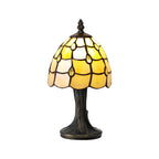 NL72139 Chrisy Tiffany Table Lamp Beige/Clear Crystal Shade