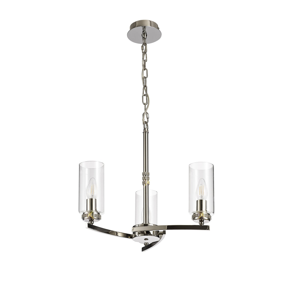NL73099 Darling 3 Light Pendant/Semi Ceiling Polished Nickel