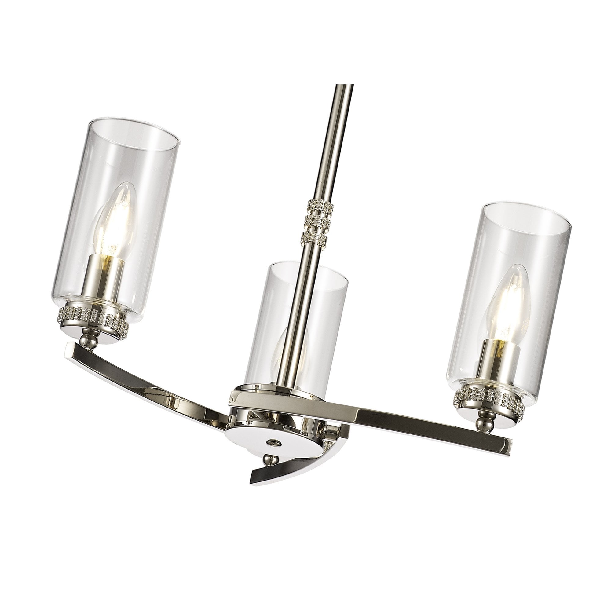 NL73099 Darling 3 Light Pendant/Semi Ceiling Polished Nickel