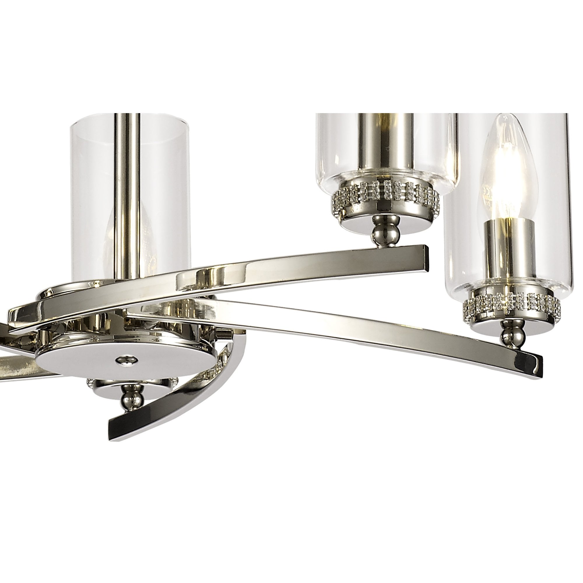 NL73109 Darling 5 Light Pendant/Semi Ceiling Polished Nickel