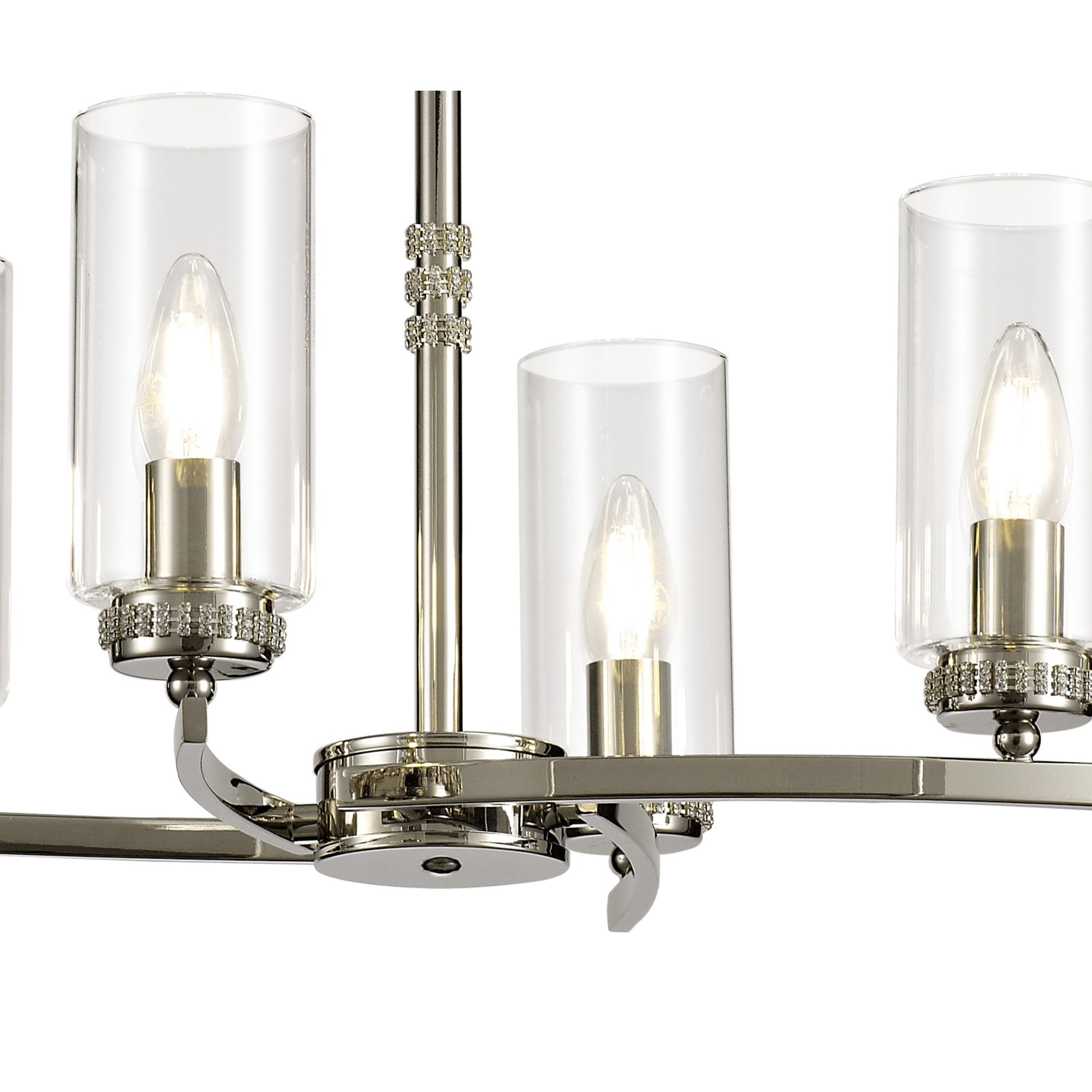 NL73119 Darling Pendant/Semi Ceiling 6 Light Polished Nickel