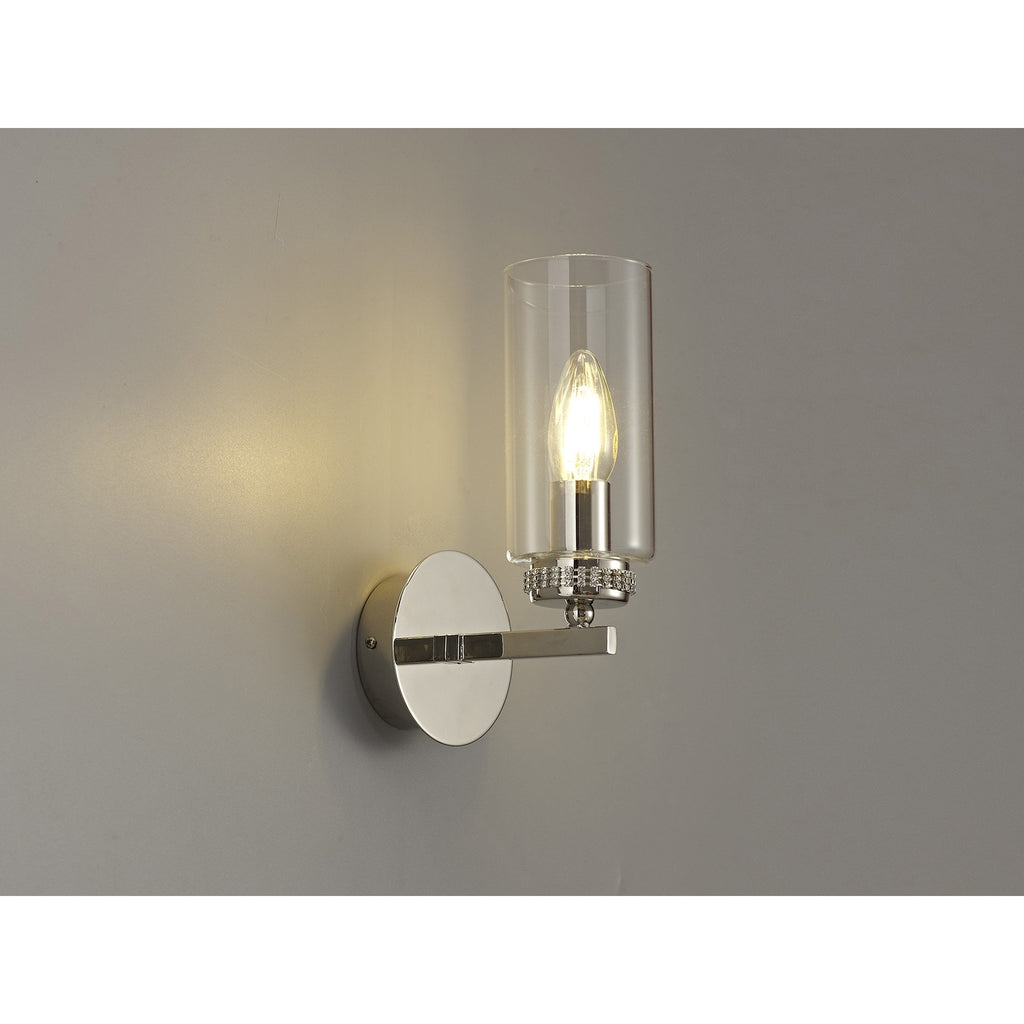 NL73129 Darling Wall Lamp Switched 1 Light Polished Nickel