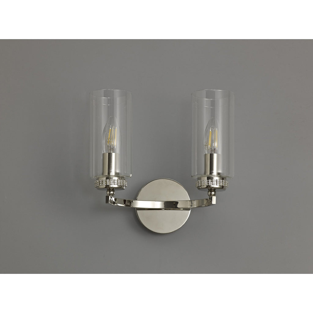 NL73139 Darling Wall Lamp Switched 2 Light Polished Nickel