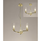NL73209 Darling Pendant/Semi Ceiling 3 Light Polished Gold