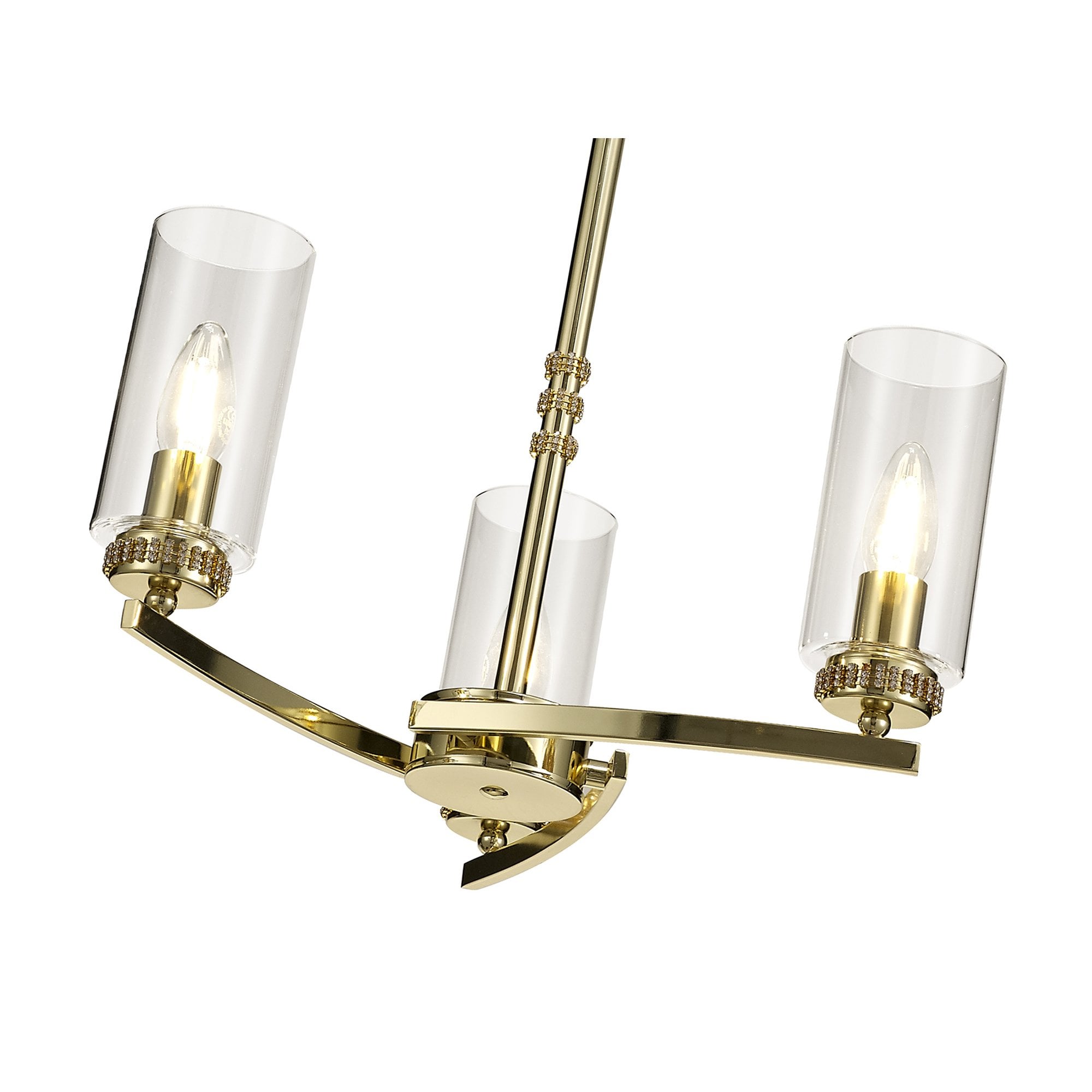 NL73209 Darling Pendant/Semi Ceiling 3 Light Polished Gold
