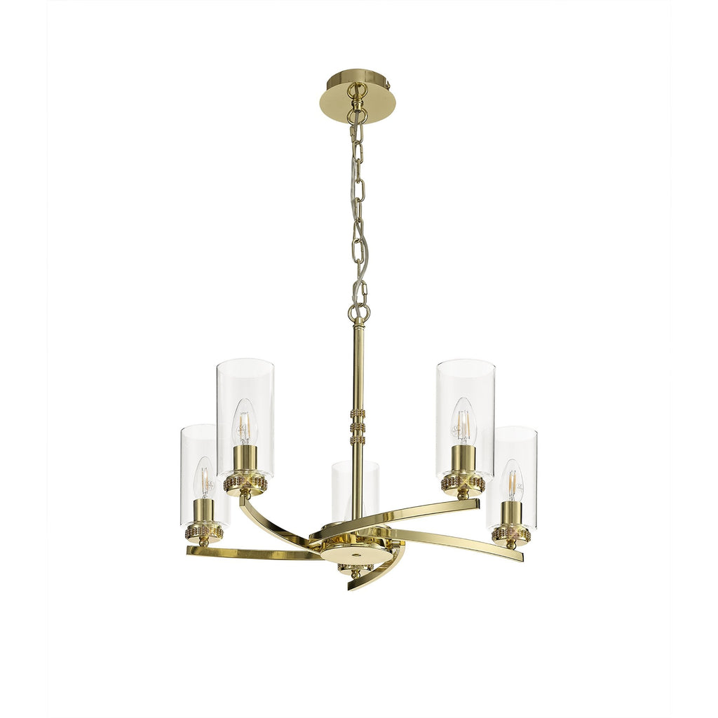 NL73219 Darling Pendant/Semi Ceiling 5 Light Polished Gold