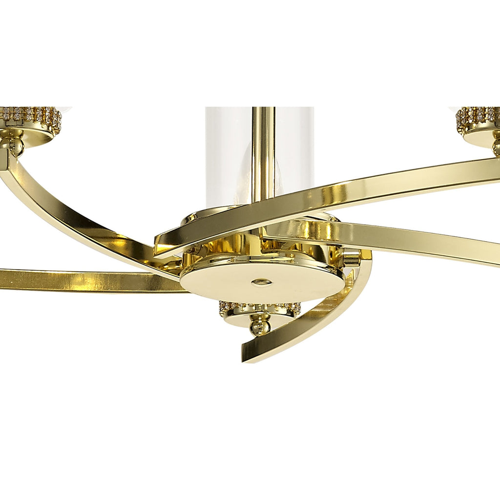 NL73219 Darling Pendant/Semi Ceiling 5 Light Polished Gold