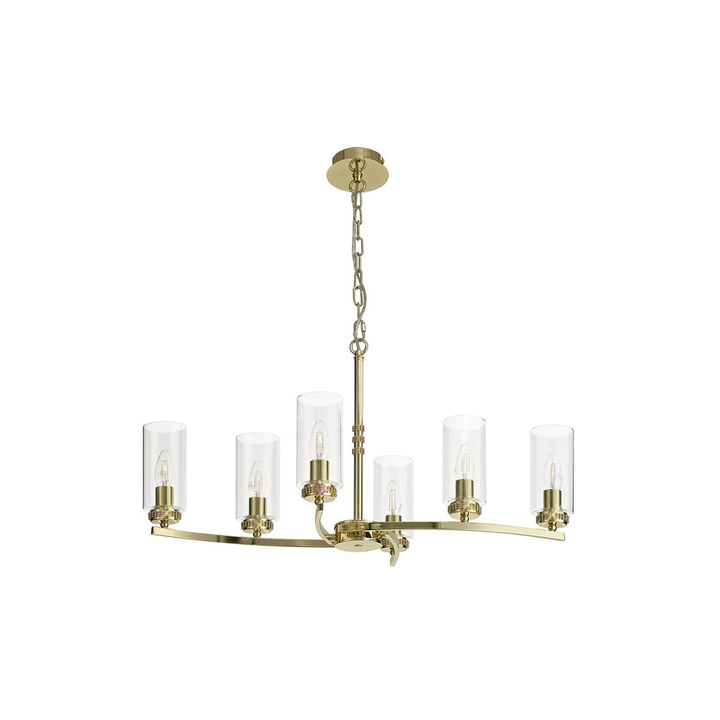 NL73229 Darling Pendant/Semi Ceiling 6 Light Polished Gold